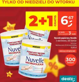 Dealz Ręcznik papierowy Nuvelle Microclean 3-warstwowy, 300 listków oferta