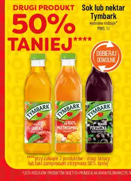 Polomarket Sok lub nektar Tymbark wybrane rodzaje, 1L oferta