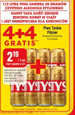 Polomarket Piwo Tyskie Pilsner Kompania Piwowarska 0,5l puszka oferta