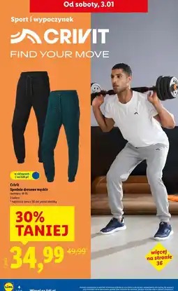 Lidl Crivit Spodnie dresowe męskie oferta