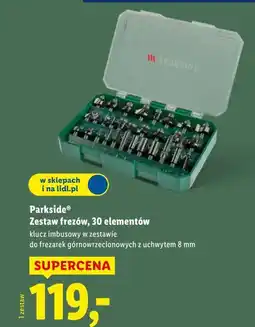 Lidl Parkside Zestaw frezów, 30 elementów oferta