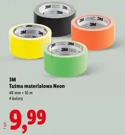Lidl 3M Taśma materiałowa Neon 48 mm x 10 m 4 kolory oferta