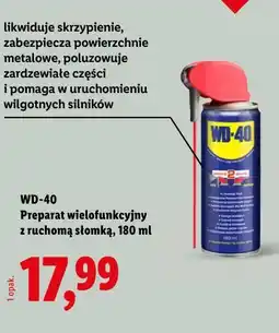 Lidl WD-40 Preparat wielofunkcyjny z ruchomą słomką, 180 ml oferta