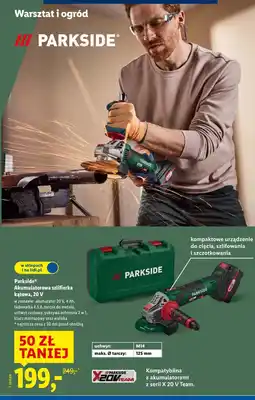 Lidl Parkside Akumulatorowa szlifierka kątowa, 20 V oferta