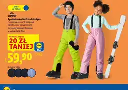 Lidl CRIVIT Spodnie narciarskie dziecięce oferta