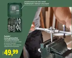 Lidl Parkside Zestaw gwintowników i narzynek, 22 elementy oferta
