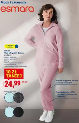 Lidl Esmara Bluza lub spodnie damskie z weluru oferta