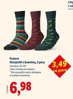 Lidl Esmara Skarpetki z bawełną, 2 pary oferta