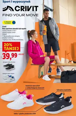 Lidl Crivit Buty sportowe damskie lub męskie oferta