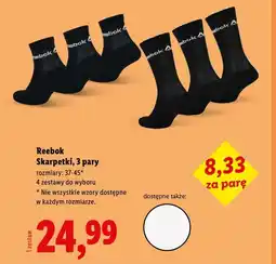 Lidl Reebok Skarpetki, 3 pary oferta