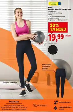 Lidl Crivit Legginsy funkcyjne damskie basic oferta