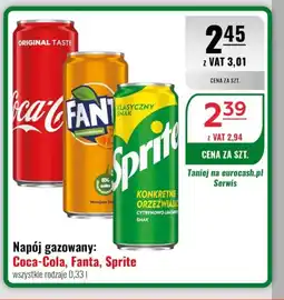 Eurocash Napój gazowany: Coca-Cola, Fanta, Sprite oferta