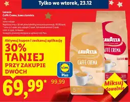 Lidl Kawa ziarnista Caffè Crema 1 kg, różne rodzaje Lavazza oferta