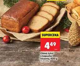 Biedronka Chleb żytni z kapustą kiszoną 400 g Biedronka oferta