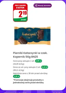 Dino Pierniki Katarzynki w czekoladzie 56 g Kopernik oferta