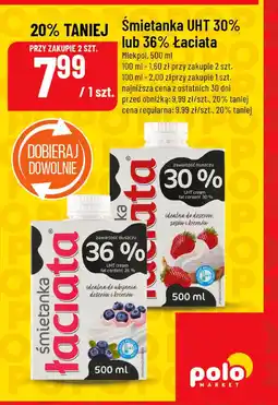 Polomarket Śmietanka UHT 30% lub 36% Łaciata Mlekpol oferta