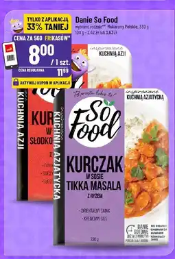 Polomarket Danie So Food Kurczak w sosie Tikka Masala wytrawne rodzaje Makarony Polskie oferta