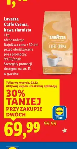 Lidl Kawa ziarnista Lavazza Caffe Crema oferta