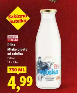 Lidl Mleko prosto od rolnika Pilos oferta