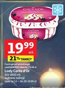 Auchan Lody Carte d'Or 825-1000 ml, wybrane rodzaje oferta