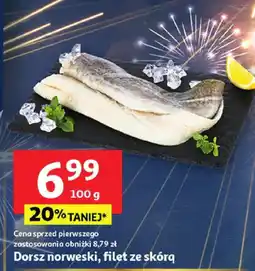 Auchan Dorsz norweski, filet ze skórą 100 g Auchan oferta