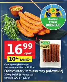 Auchan Frankfurterki z mięsa rasy puławskiej Auchan oferta