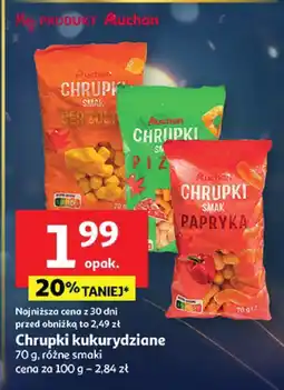 Auchan Chrupki kukurydziane smak papryka Auchan oferta