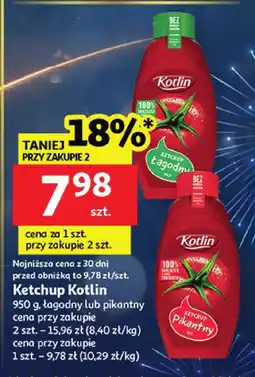 Auchan Ketchup Kotlin 950 g, łagodny lub pikantny oferta