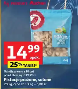 Auchan Pistacje prażone, solone 250 g, cena za 100 g Auchan oferta