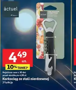 Auchan Actuel Korkociąg ze stali nierdzewnej oferta