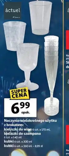 Auchan Naczynia wielokrotnego użytku z brokatem oferta