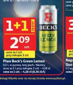 Auchan Piwo Beck's Green Lemon oferta