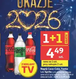 Auchan Napój Coca-Cola, Fanta lub Sprite, 1.5 l oferta