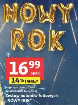 Auchan Zestaw balonów foliowych 'NOWY ROK' oferta