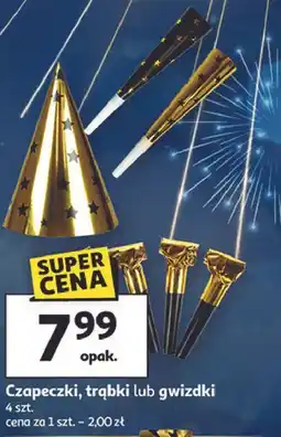 Auchan Czapeczki, trąbki lub gwizdki (zestaw 4 szt.) oferta