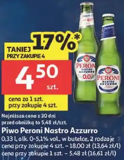 Auchan Piwo Peroni Nastro Azzurro 0.33 l oferta