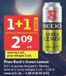Auchan Piwo Beck’s Green Lemon 2 x 0.5 l oferta
