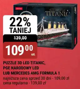 bi1 Puzzle 3d led titanic, pge narodowy led lub mercedes amg formuła 1 oferta