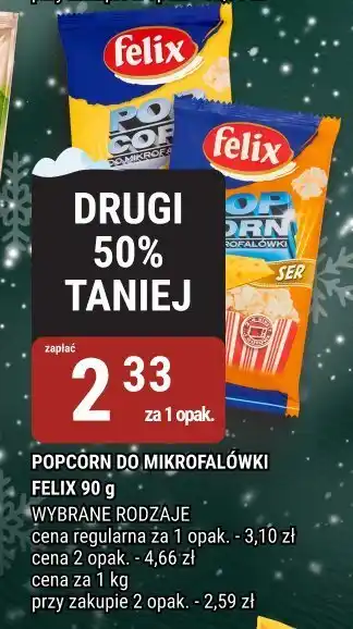 Popcorn do mikrofalówki Felix 90 g wybrane rodzaje