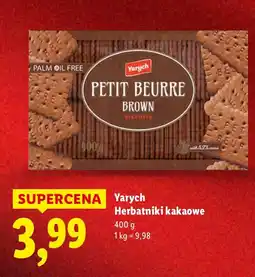 Lidl Herbatniki kakaowe Petit Beurre Brown oferta