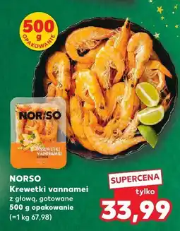 Kaufland Krewetki vannamei z głową, gotowane oferta