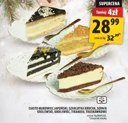 Arhelan Ciasto makowiec japoński, szarlotka krucha, sernik królewski, królowiec, tiramisu, truskawkowe oferta