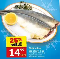 Twój Market Śledź solony bez głowy, 1 kg oferta