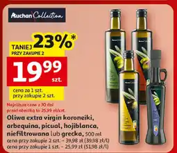 Auchan Oliwa extra virgin koronejki, arbequina, picual, hojiblanca, niefiltrowana lub grecka oferta