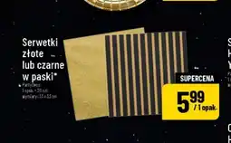 Polomarket Serwetki złote lub czarne w paski oferta