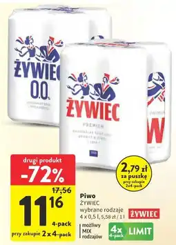 Intermarche Piwo Żywiec 4 x 0,5 l oferta