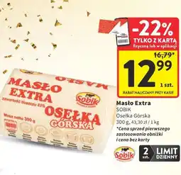 Intermarche Masło Extra Sobik Osełka Górska oferta