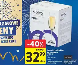Intermarche Komplet kieliszków do szampana KROSNO Pure, poj. 170 ml, 6 szt oferta