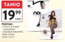 Intermarche Rajstopy LuPura w kropki z połyskiem / Classique kabaretka, kolor czarny oferta