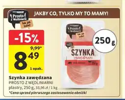 Intermarche Szynka zawędzana Prosto z Wędzarni plastry 250g oferta
